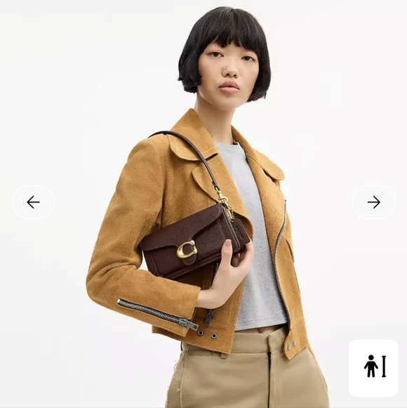 Coach Maple Pebbled Tabby 20 Leather Shoulder Bag with Gold Tone Hardware - Picture 15 of 16